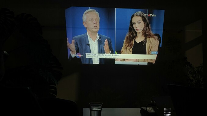 Lena Schilling beim Europwahl-Duell